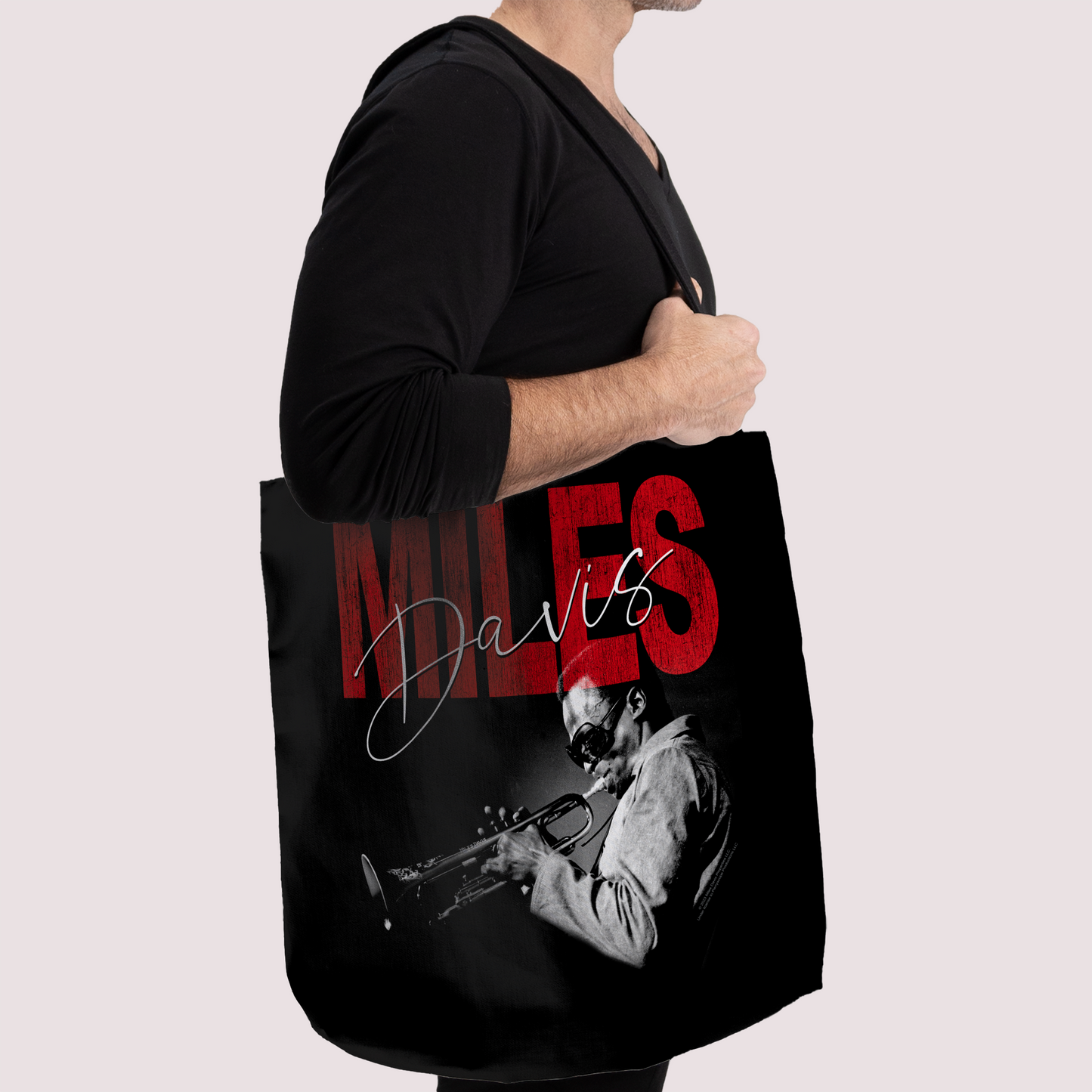 Miles Davis Distressed Photo and Miles Davis Distressed Photo with Tote Bag