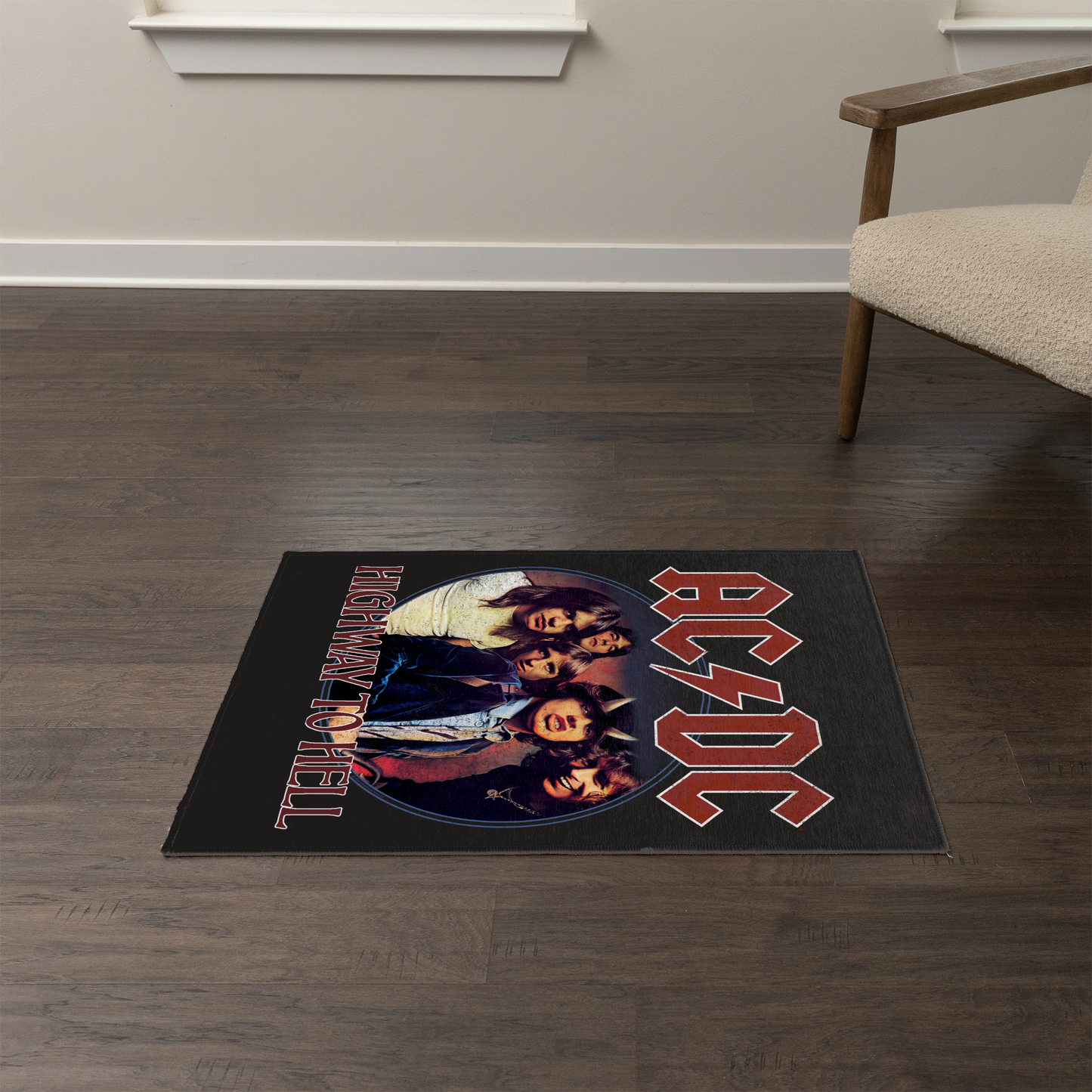 ACDC Highway To Hell Circle Area Rug