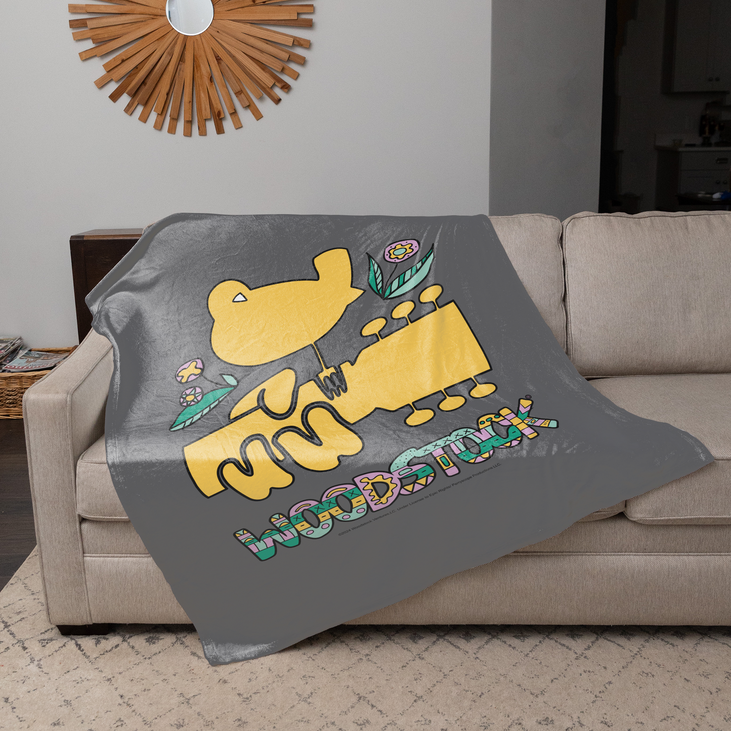 Woodstock Bird Aztec with Fleece Blanket