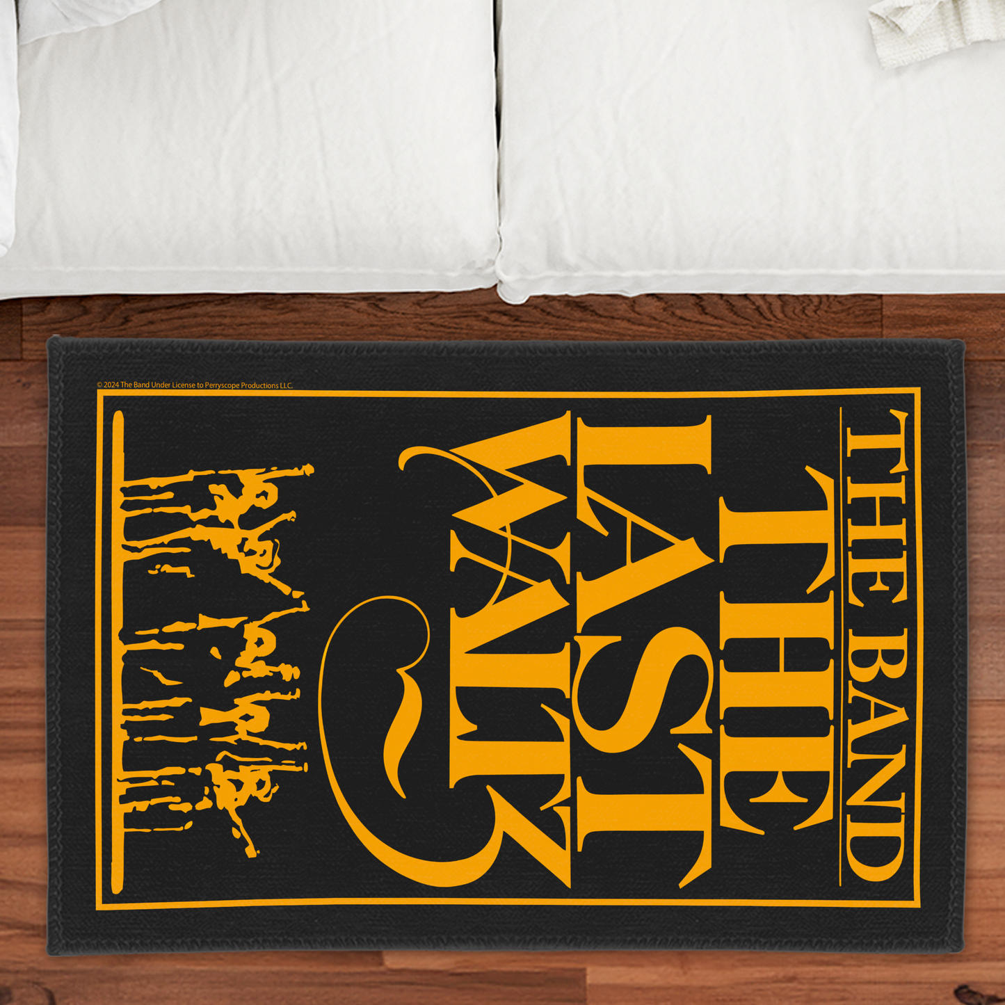 The Band The Last Waltz Yellow Print with Area Rug rectangular