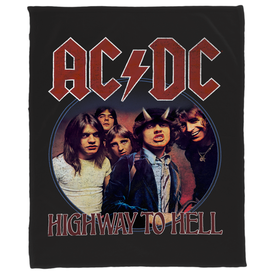 ACDC Highway To Hell Circle Fleece Blanket