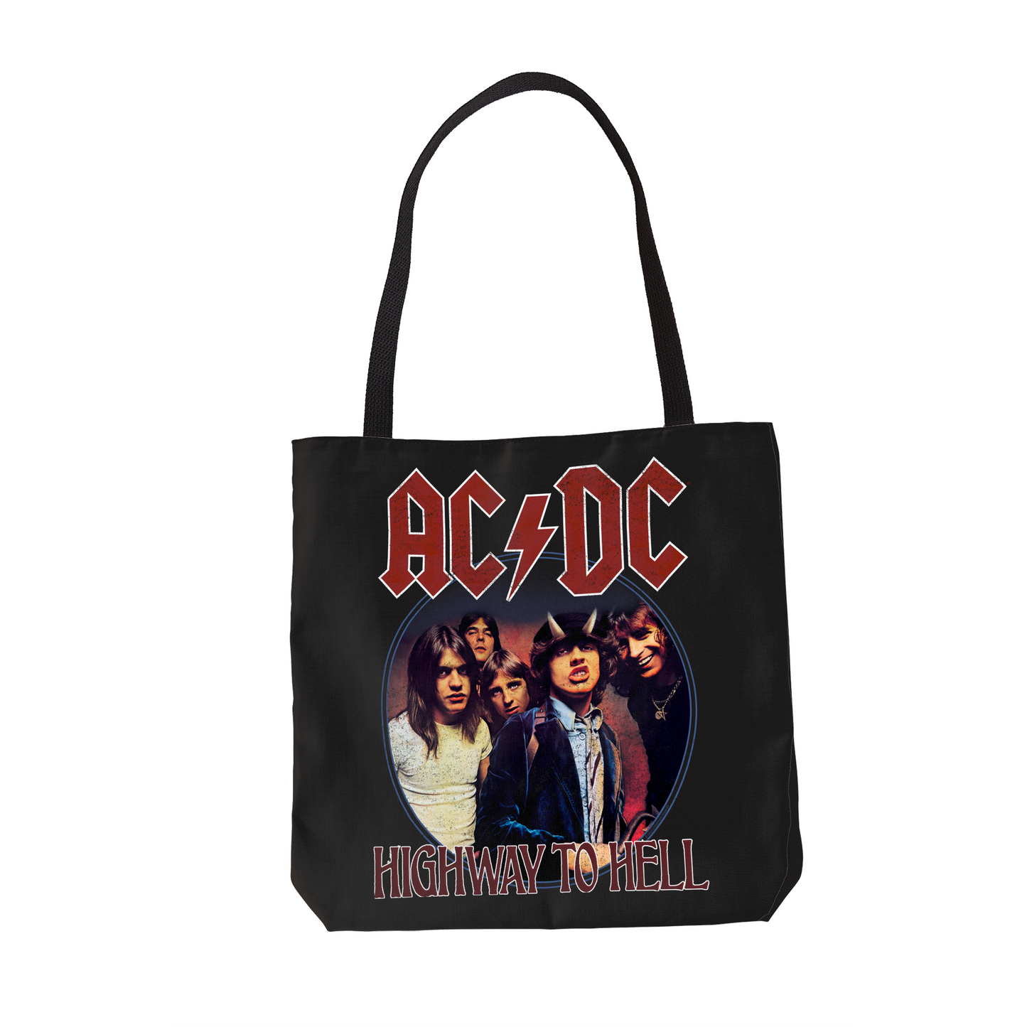 ACDC Highway To Hell Circle Tote Bag