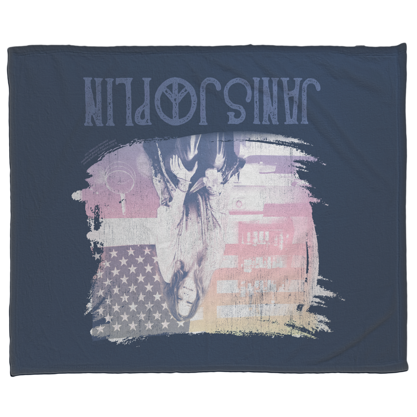 Janis Joplin Stove Flag with Fleece Blanket