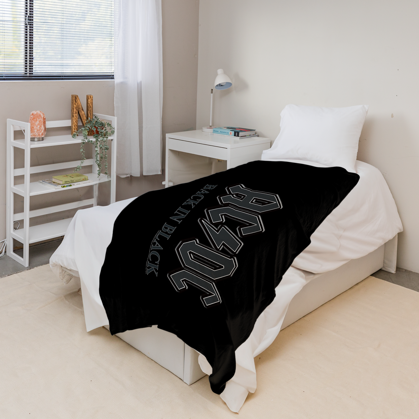 ACDC Back in Black Fleece Blanket