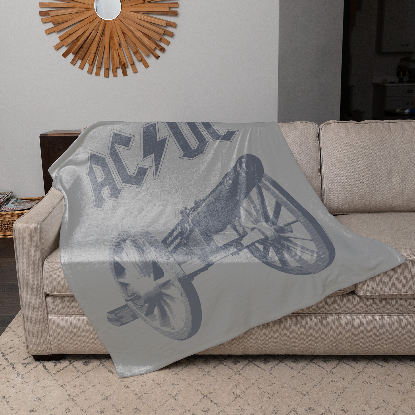 ACDC Cannon Tie Dye Fleece Blanket 50X60 Inches