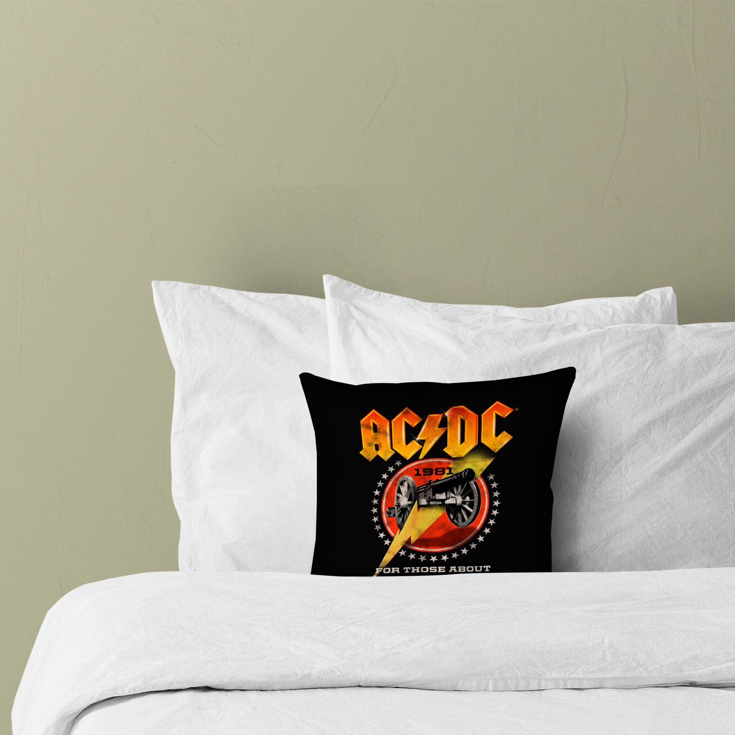 ACDC For Those About To Rock 1981 Pillow square