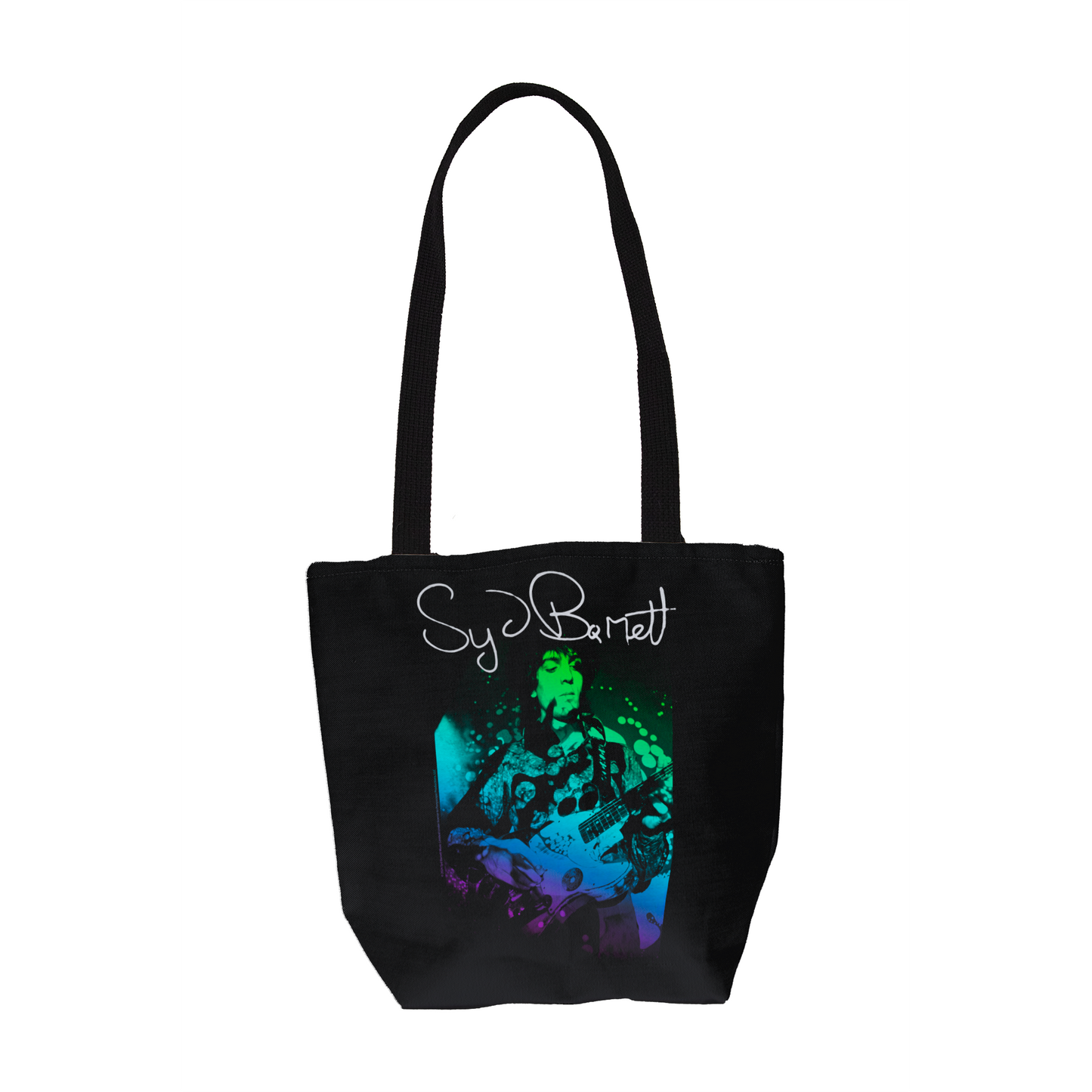 Syd Barret Colorful Portrait with Guitar with Tote Bag