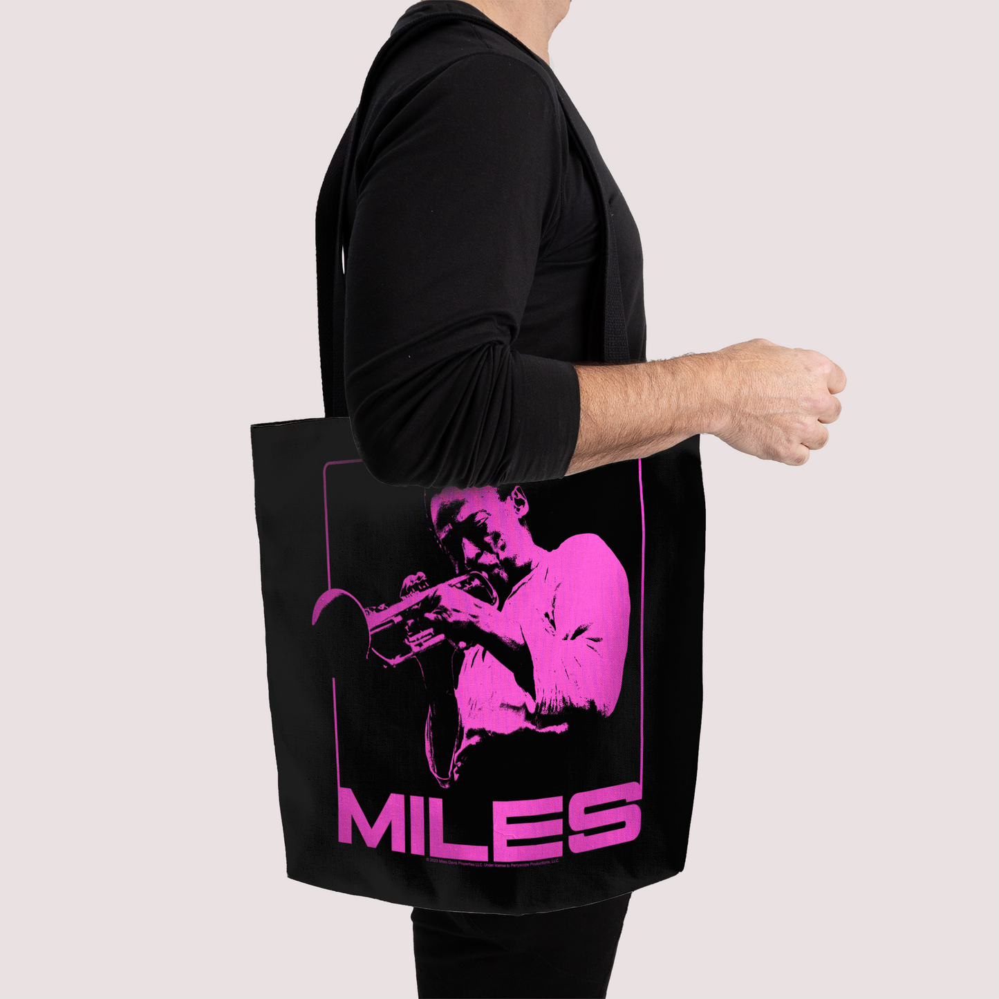 Miles Davis Pink Square and Miles Davis Pink Square with Tote Bag