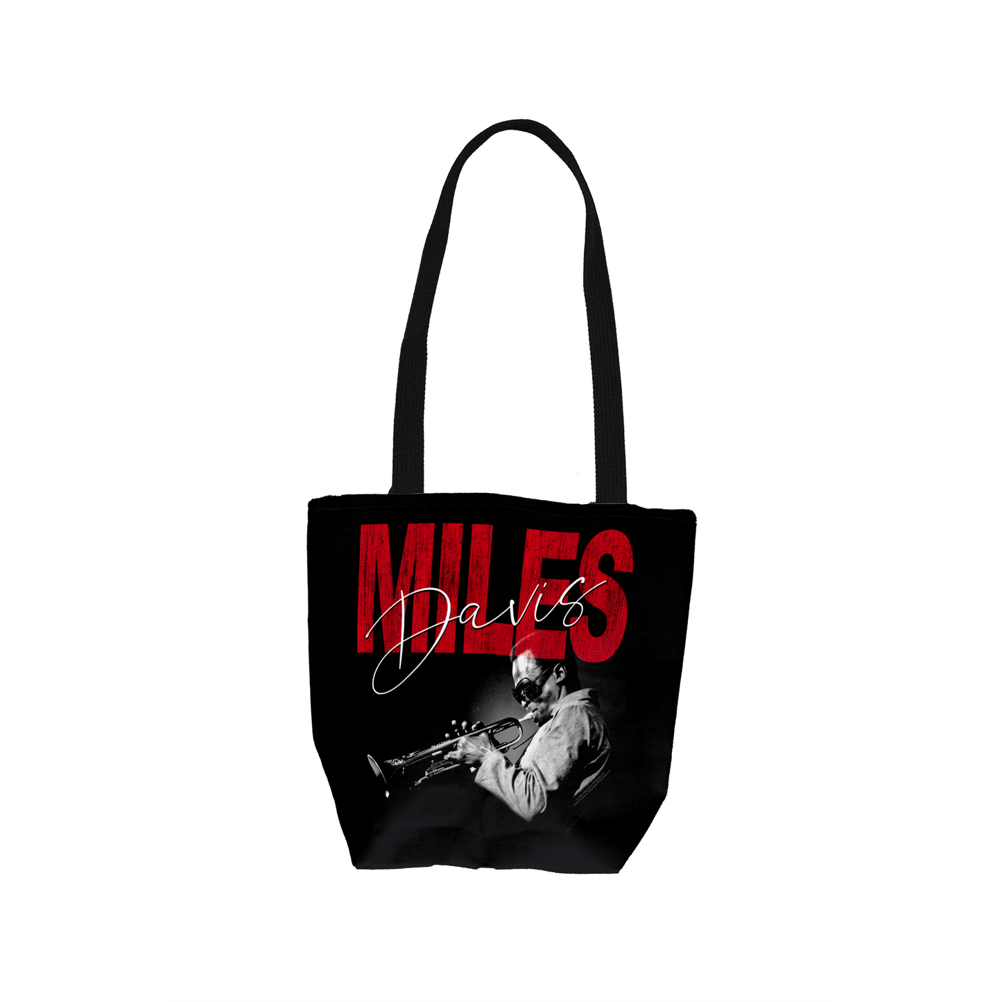 Miles Davis Distressed Photo and Miles Davis Distressed Photo with Tote Bag