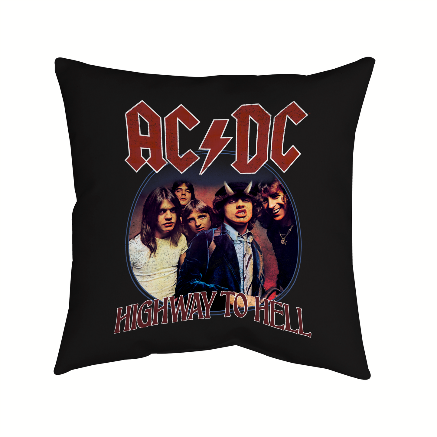 ACDC Highway To Hell Circle Pillow square