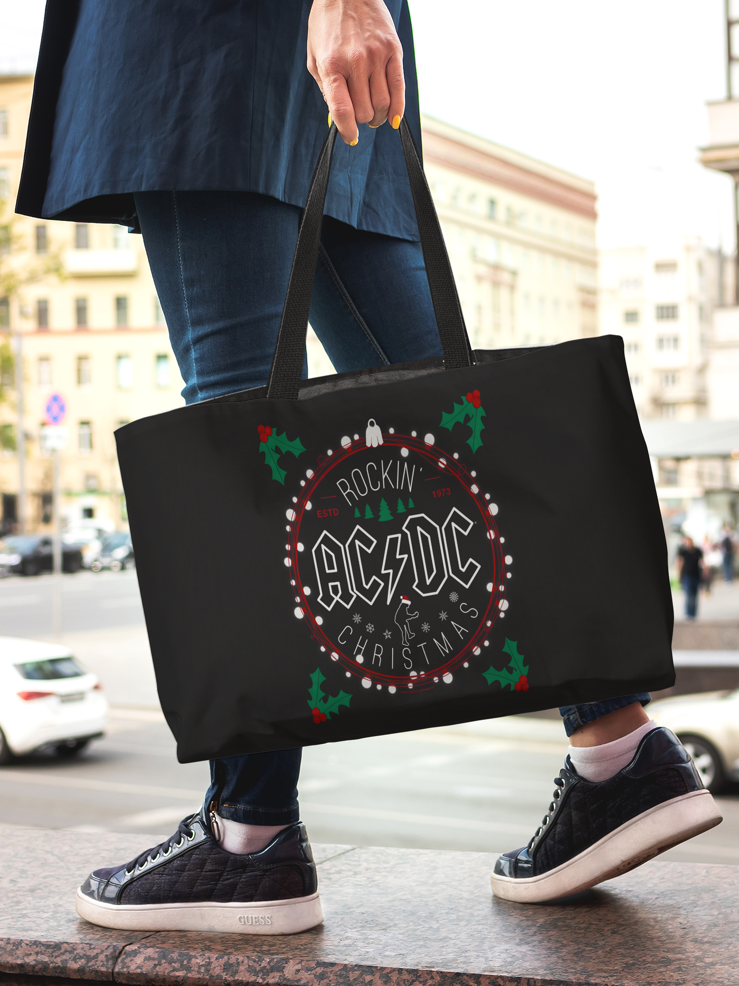 ACDC Christmas Circle Totebag