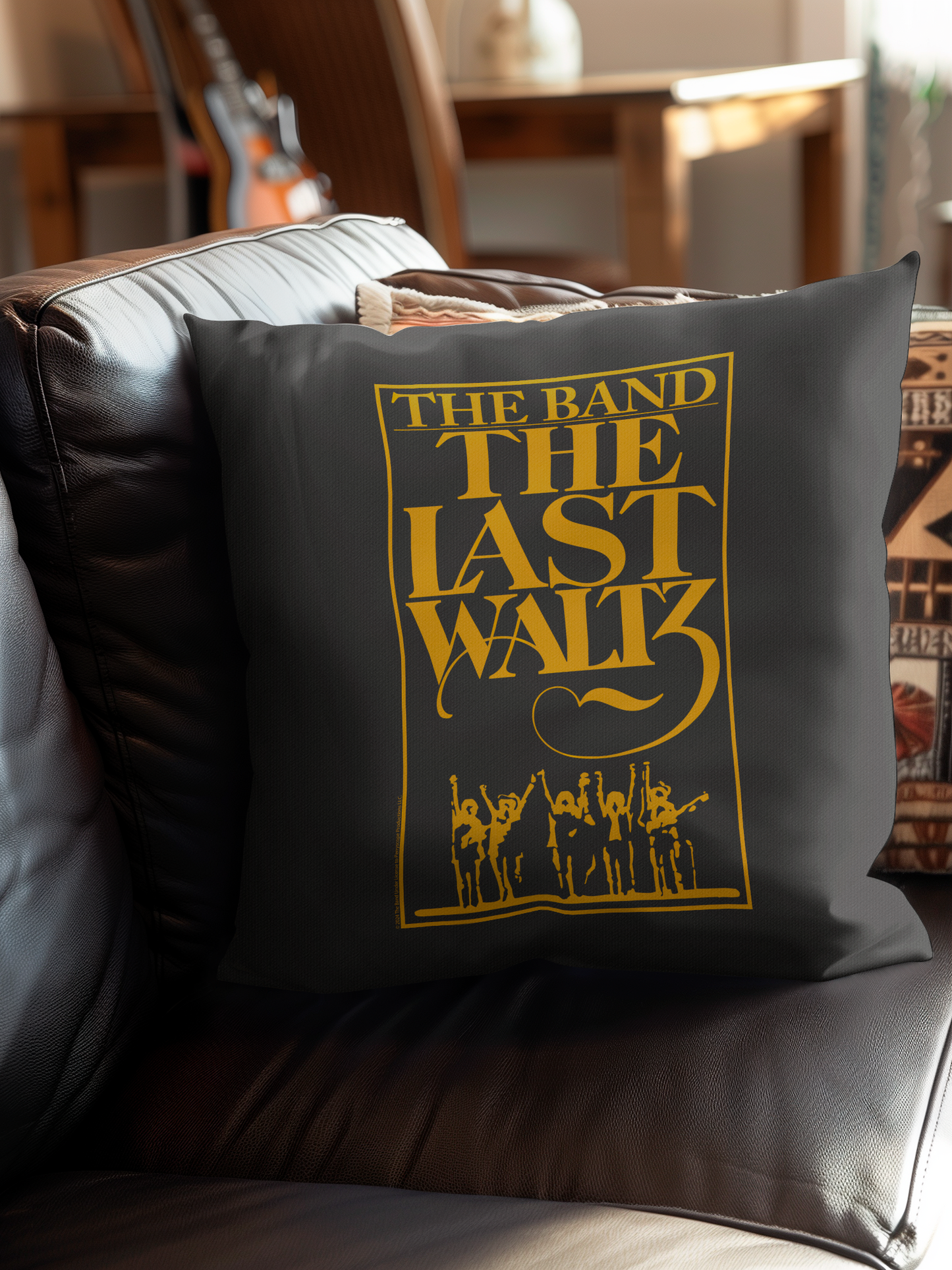 The Band The Last Waltz Yellow Print with Pillow square