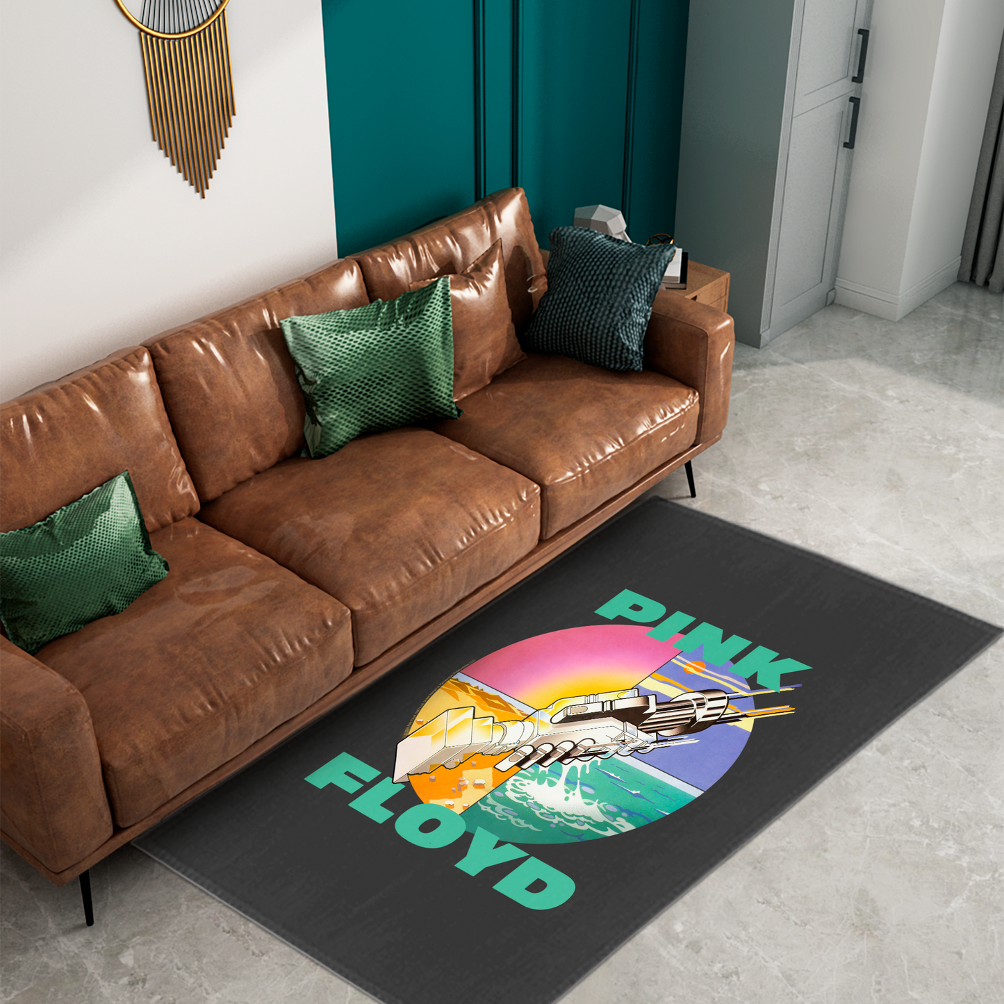 Pink Floyd Wish You Were Here Area Rug