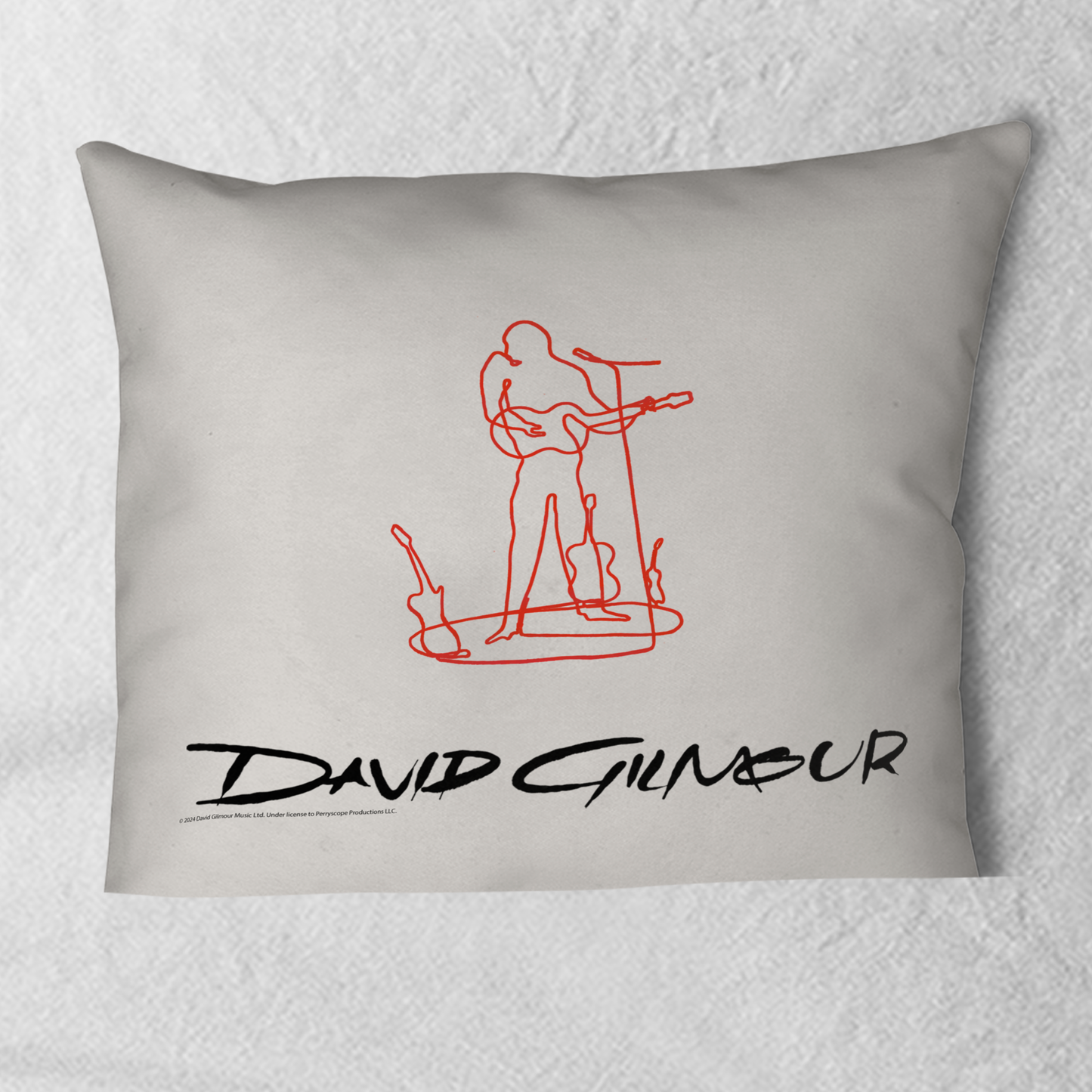 David Gilmour Line Art and David Gilmour Line Art with Pillow square