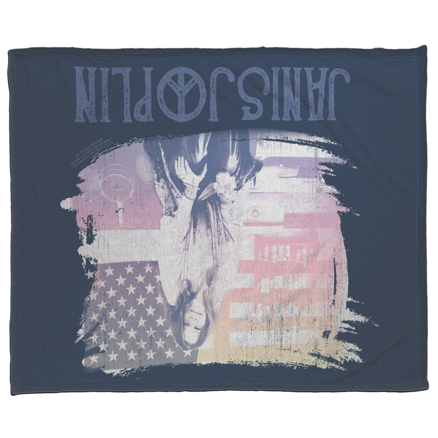 Janis Joplin Stove Flag with Fleece Blanket