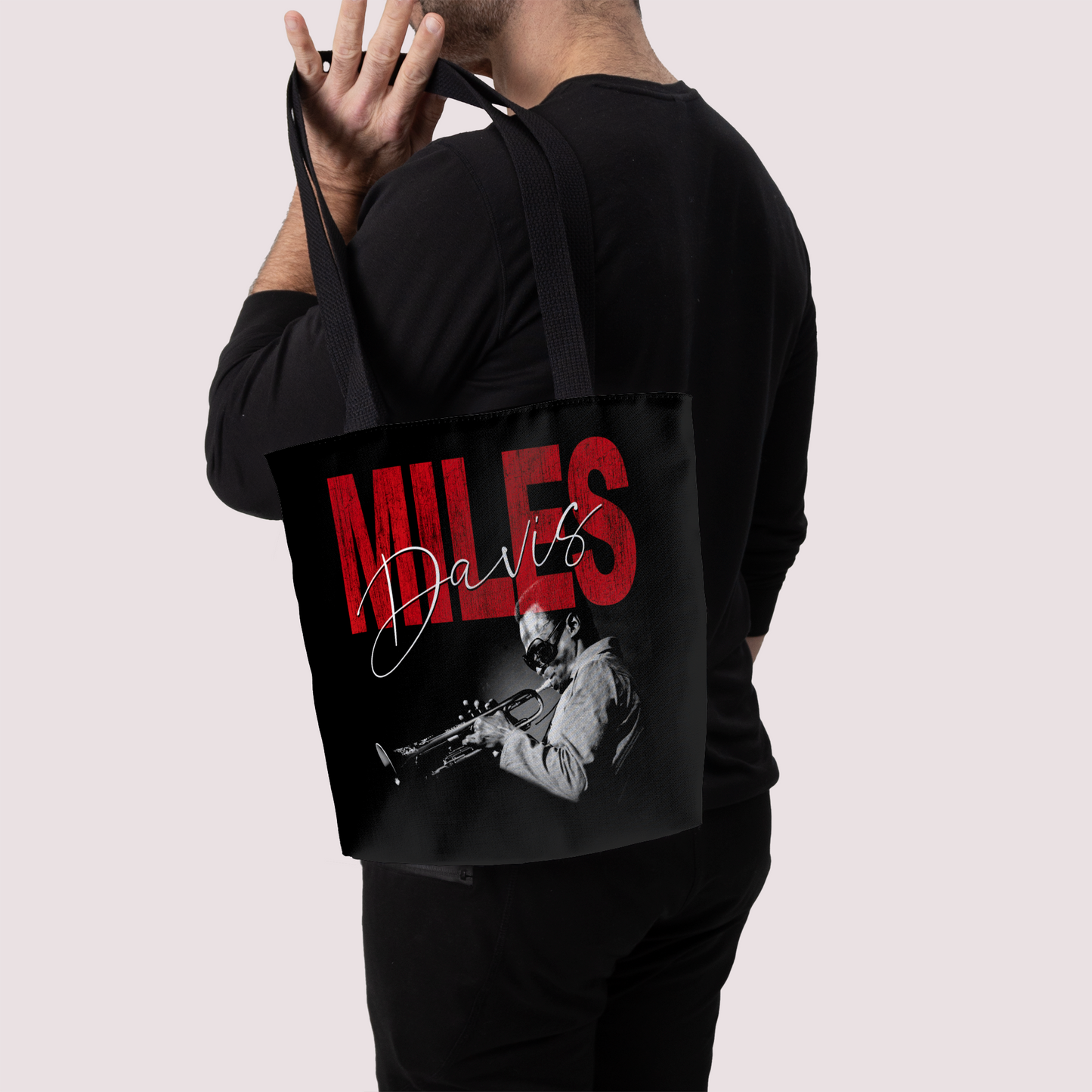 Miles Davis Distressed Photo and Miles Davis Distressed Photo with Tote Bag