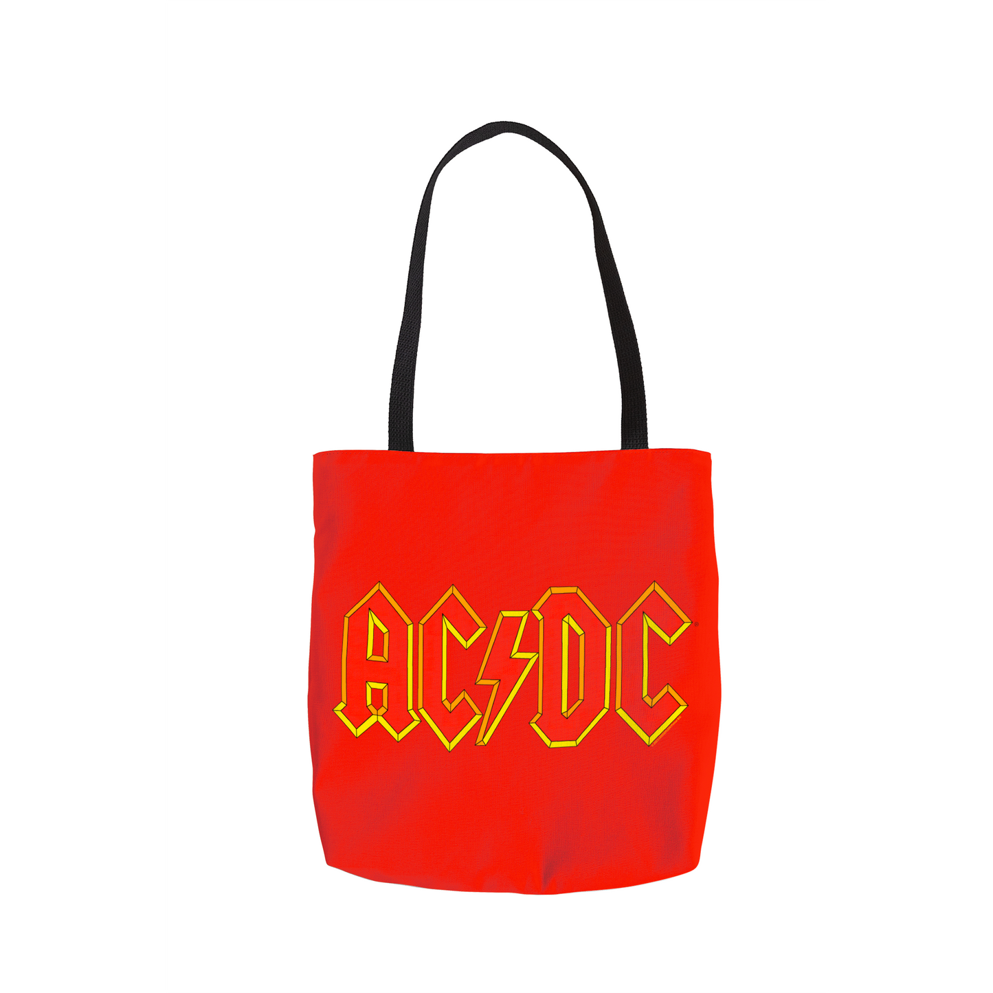 ACDC Yellow Outline Red Logo Tote Bag