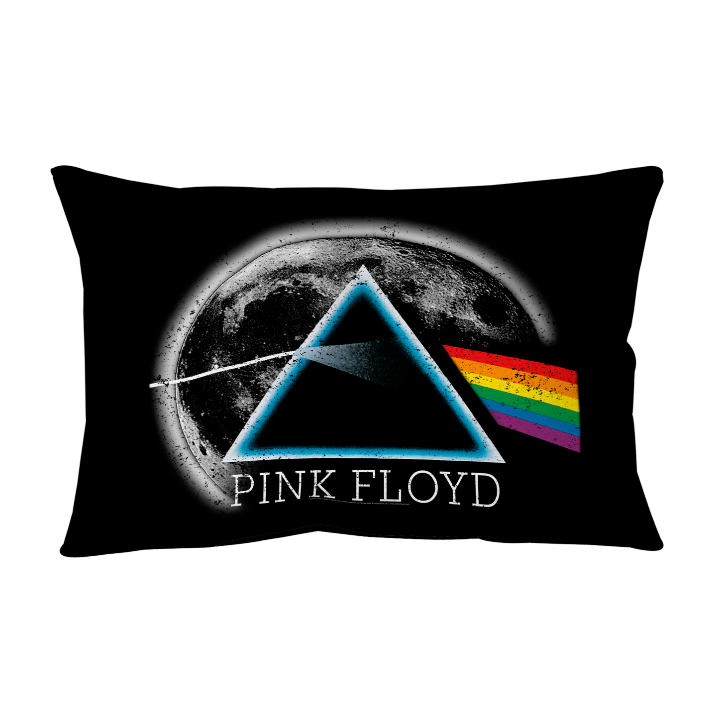 Pink Floyd Dark Side of The Moon Distressed Moon Pillow