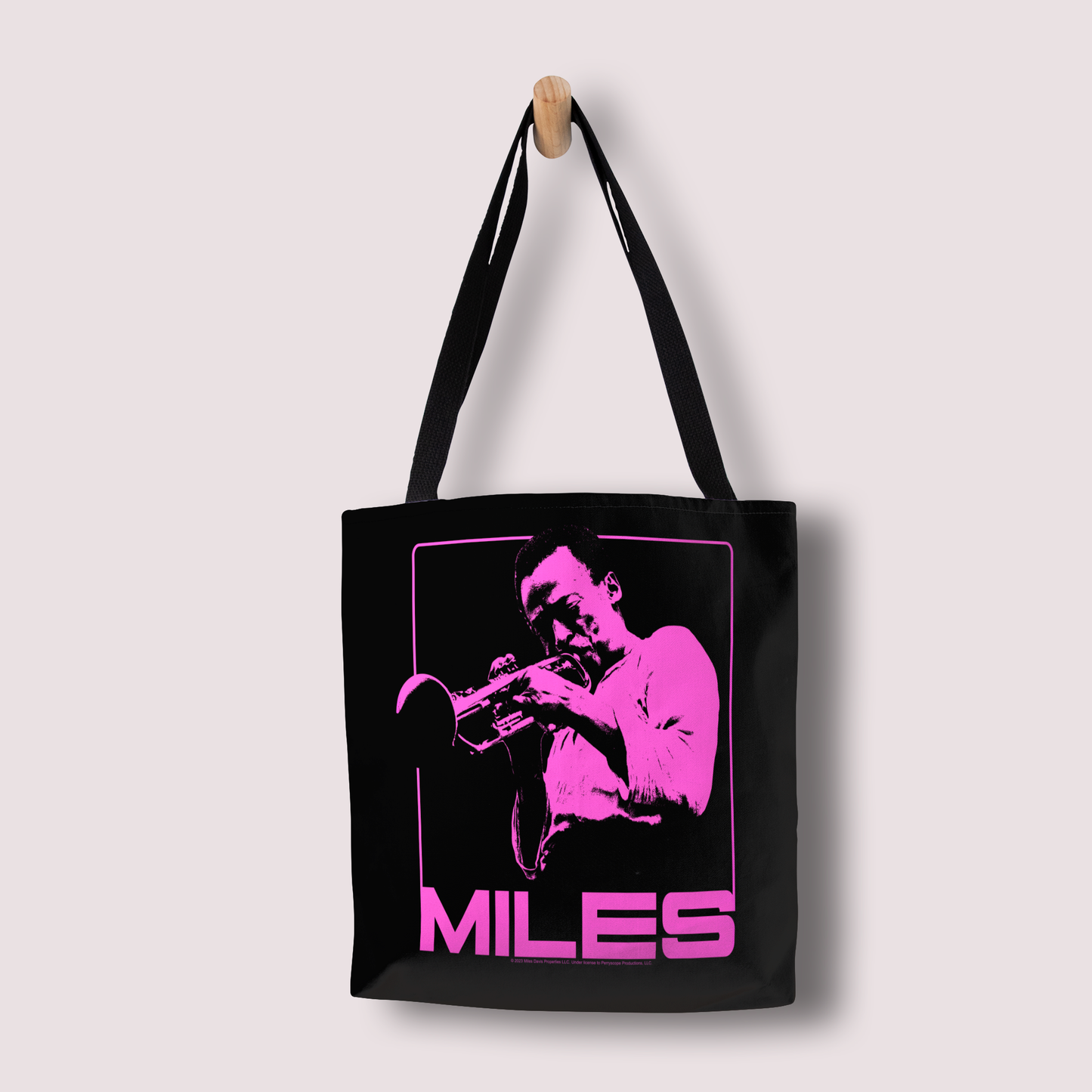 Miles Davis Pink Square and Miles Davis Pink Square with Tote Bag