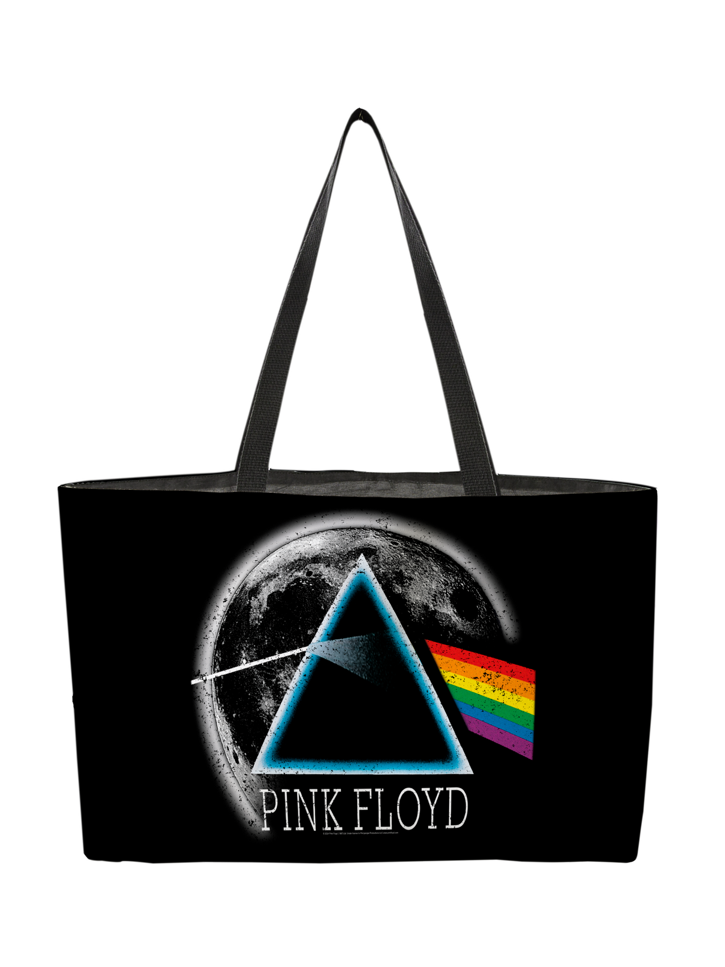 Pink Floyd Dark Side of The Moon Distressed Moon AOP and Pink Floyd Dark Side of The Moon Distressed Moon AOP with Weekendery_24X13